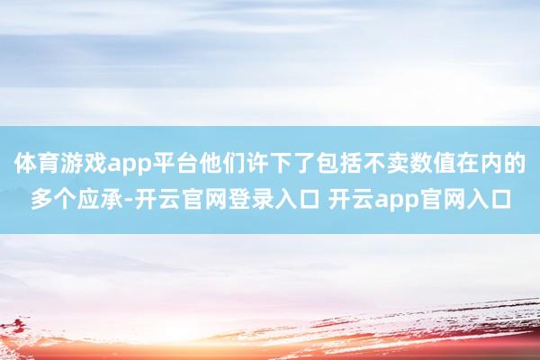 体育游戏app平台他们许下了包括不卖数值在内的多个应承-开云官网登录入口 开云app官网入口