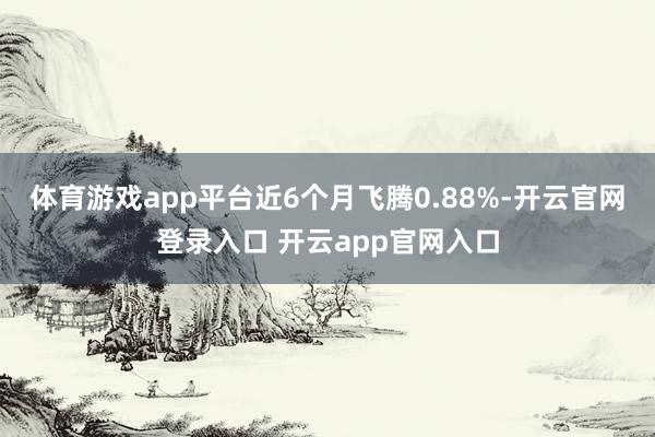 体育游戏app平台近6个月飞腾0.88%-开云官网登录入口 开云app官网入口