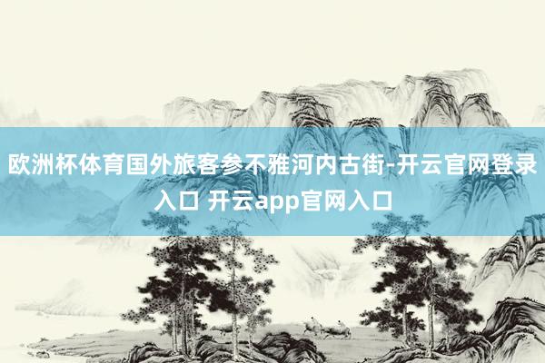 欧洲杯体育国外旅客参不雅河内古街-开云官网登录入口 开云app官网入口