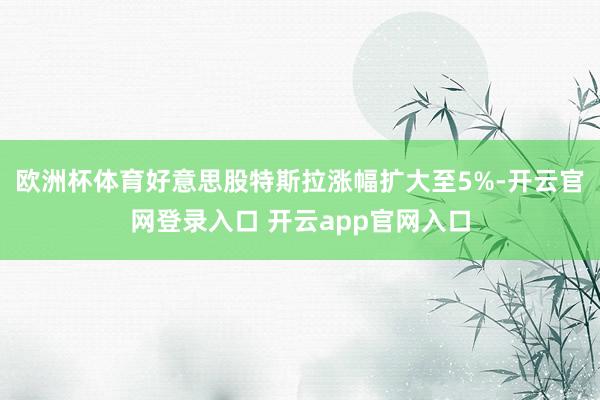 欧洲杯体育好意思股特斯拉涨幅扩大至5%-开云官网登录入口 开云app官网入口