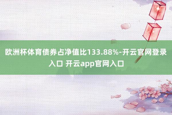 欧洲杯体育债券占净值比133.88%-开云官网登录入口 开云app官网入口