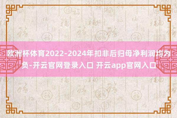 欧洲杯体育2022-2024年扣非后归母净利润均为负-开云官网登录入口 开云app官网入口
