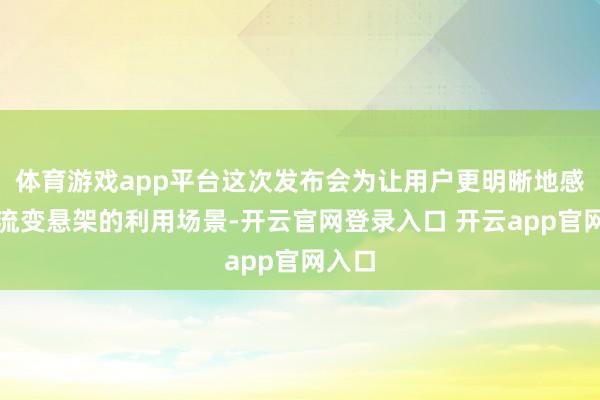 体育游戏app平台这次发布会为让用户更明晰地感知磁流变悬架的利用场景-开云官网登录入口 开云app官网入口