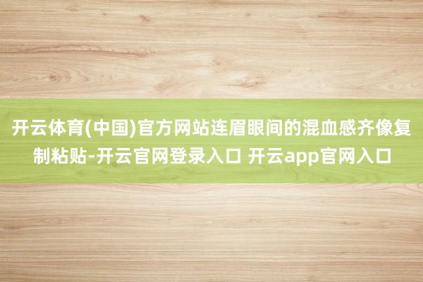 开云体育(中国)官方网站连眉眼间的混血感齐像复制粘贴-开云官网登录入口 开云app官网入口
